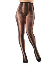 Collant résille femme noir debout