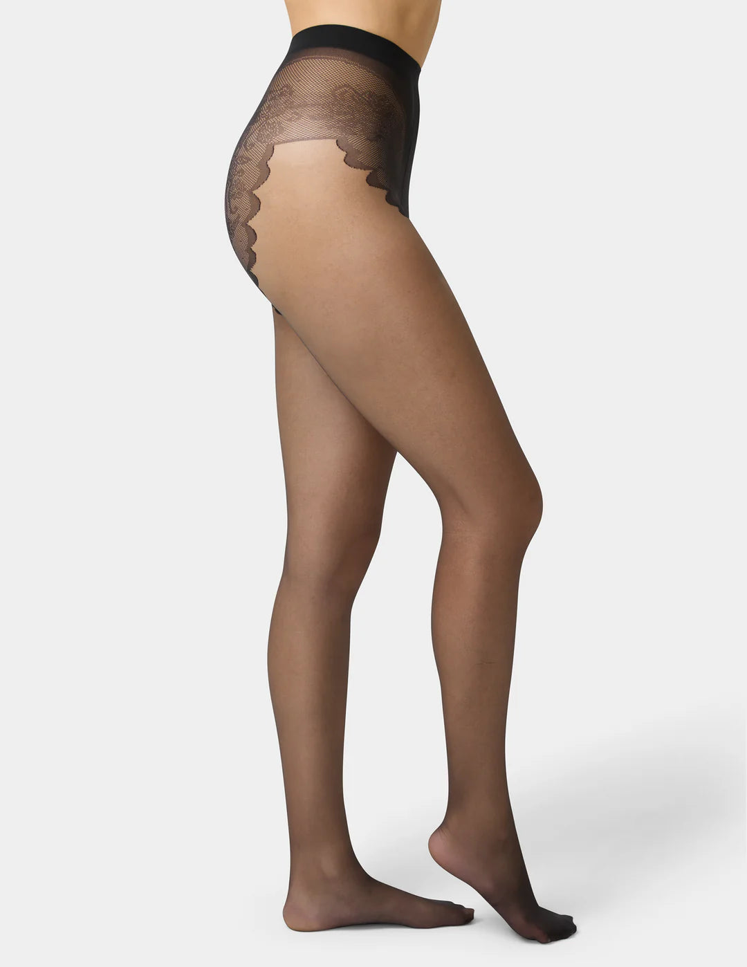 Collants en dentelle noir