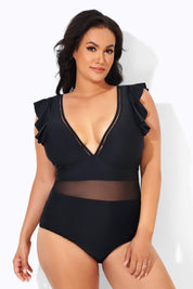 Maillot de bain une pièce col en V