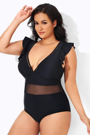 Maillot de bain une pièce col en V