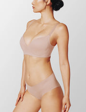 Soutien-gorge Plongeant beige coté
