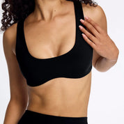 Soutien-gorge sport noir de face