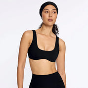Soutien-gorge sport noir de face 1