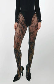 collant resille floral debout