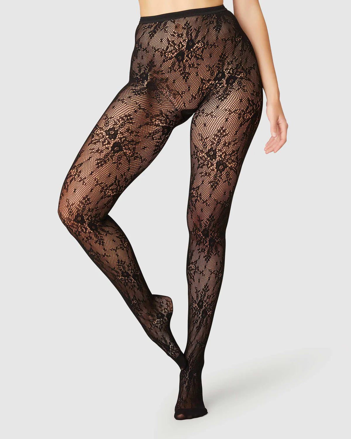 collants résille noir femme