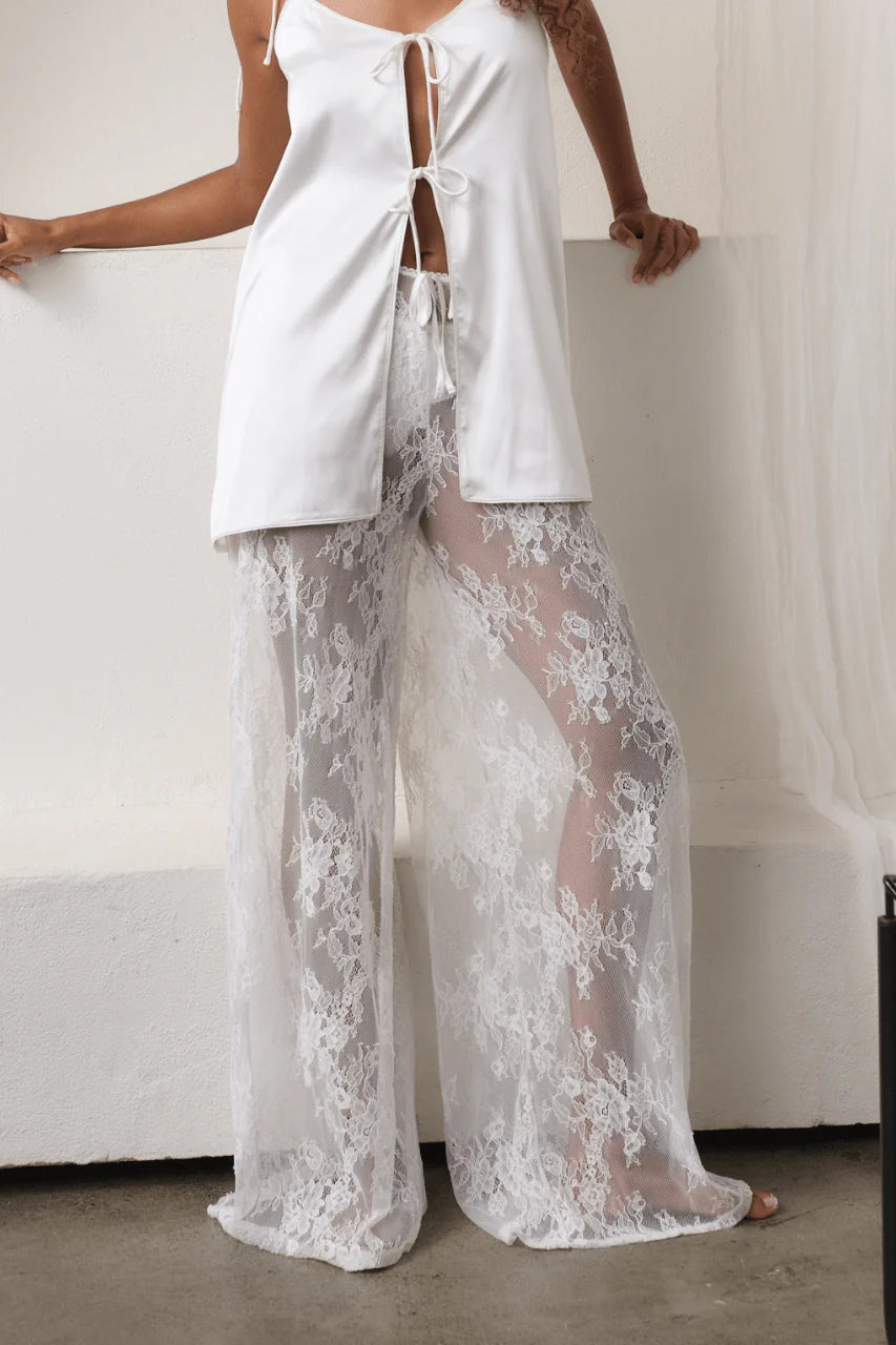Ensemble pantalon dentelle