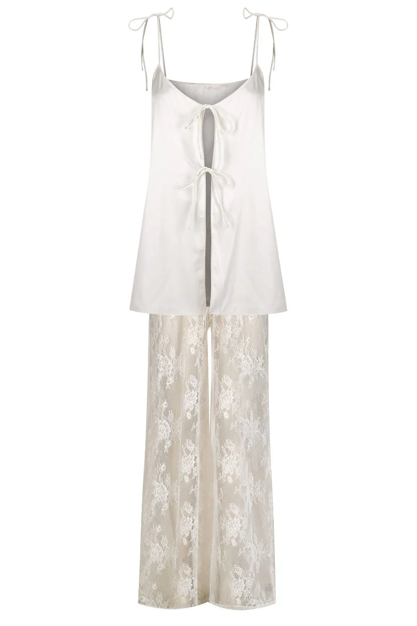 Ensemble pantalon dentelle