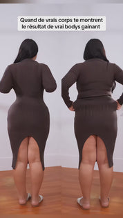 video avec et sans body gainant